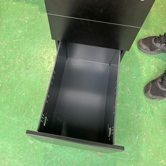 事務用品　引き出し収納　スチールケース　ブラック　黒　【鍵無し】の画像