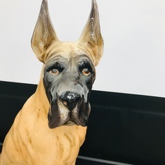 　⭐️昭和レトロ⭐️ドーベルマン　　実寸大？？？　陶器製の画像