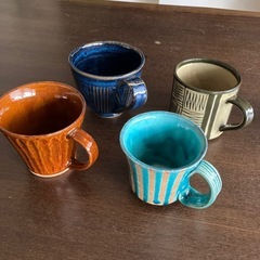 陶器マグカップ4個