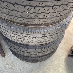 NV350キャラバン　車検用 ブリヂストン195/80R15 LT 社外ホイール4本セット　の画像