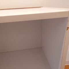 2段カラーボックス　ホワイトの画像