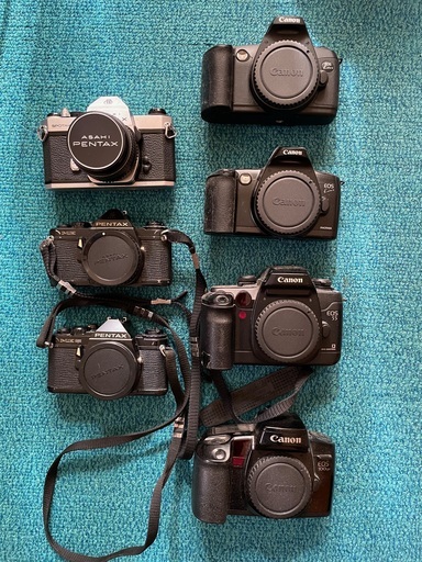 古いフィルム一眼レフカメラ8台セット(ジャンク) (ヒロ) 大村 古いフィルム一眼レフカメラ8台セット(ジャンク) (ヒロ) 大村
