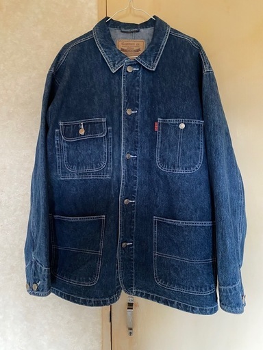 Greemanデニムジャケットジージャンアメカジオーバーサイズルーズカバーオール デニムジーンズインディゴvintageオーバーサイズワーク