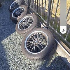 【美品中古】レアマイスター17インチ　グッドリッチバリ山タイヤ付...