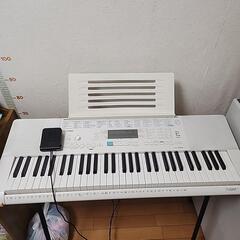 カシオ光ナビゲーションキーボードLK-223 ペダル純正スタンド付き