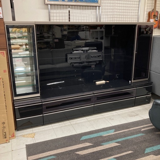 パモウナ VDシリーズハイタイプTVボード3点セット ※壁掛け金具は部品欠