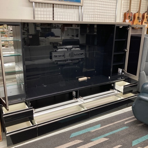 パモウナ　VDシリーズハイタイプTVボード3点セット　※壁掛け金具は部品欠品の為使えないです。