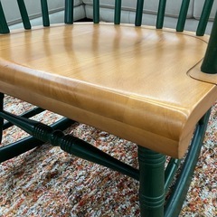 中古品 飛騨産業 キツツキマーク ロッキングチェア グリーンカラー 公田店