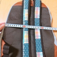 遠足や習い事に　リュック　可愛いチェック柄の画像