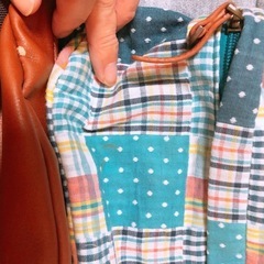 遠足や習い事に　リュック　可愛いチェック柄の画像