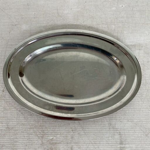 ステンレス皿 巻渕小判皿 業務用 ブュッフェ用 17枚セット J0879