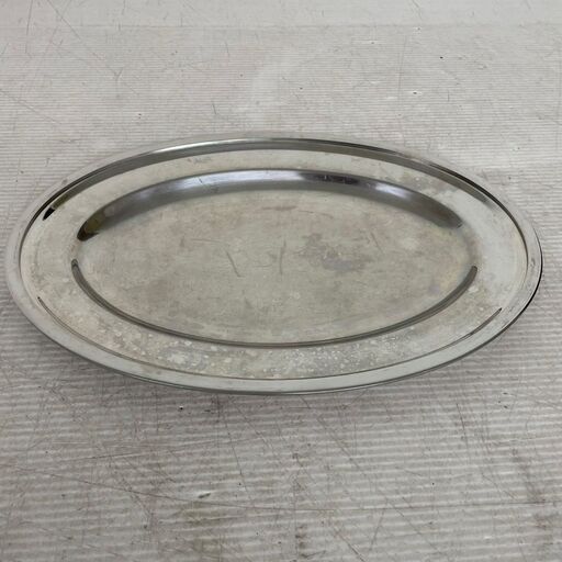 ステンレス皿 巻渕小判皿 業務用 ブュッフェ用 17枚セット J0879 ステンレス皿 巻渕小判皿 業務用 ブュッフェ用 17枚セット J0879