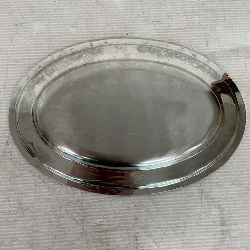 ステンレス皿 巻渕小判皿 業務用 ブュッフェ用 17枚セット J0879 ステンレス皿 巻渕小判皿 業務用 ブュッフェ用 17枚セット J0879