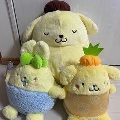 クレーンゲーム　ポムポムプリンぬいぐるみ3点セット
