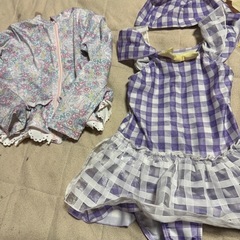 更に値下げ！美品★女の子★水着★ラッシュガード付き★110★ 