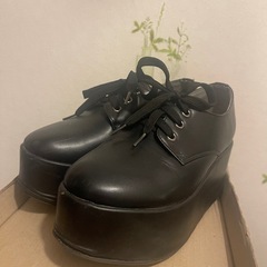 Lサイズ　厚底靴　黒