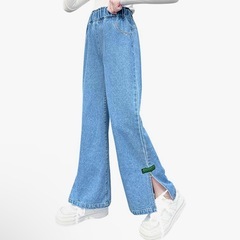 デニムパンツ キッズ 女の子 ジーンズ 子供 パンツ ロング 長...