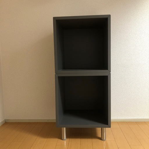 新品入荷 IKEA EKET 香椎の収納家具《棚 (🐶) 美品 ダークグレー エーケト 木製ラック・ウッドラック