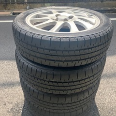 軽自動車165/55R 15 75V ブリヂストンNEWNO 約溝6mm ホイール付きの画像