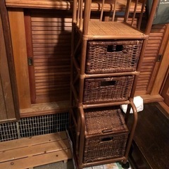 陶チェスト　キャスター付き中古品の画像