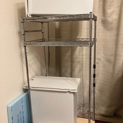 【終了】スチールラック　ゴミ箱2つ