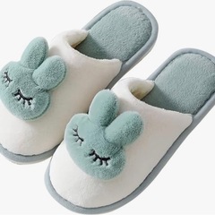 ルームシューズ レディース 室内 スリッパ かわいい ブラウン うさぎの画像