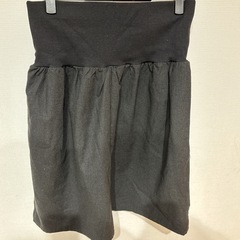 3L マタニティ スカート 膝丈 黒 大きめ ゆったり ポケット