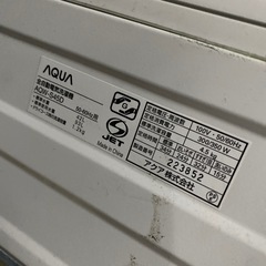 アクア　中古品洗濯機の画像