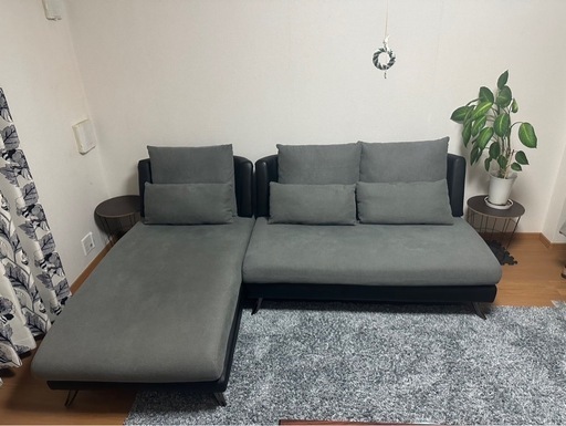 さらにお値下げ中‼︎布張カウチソファ