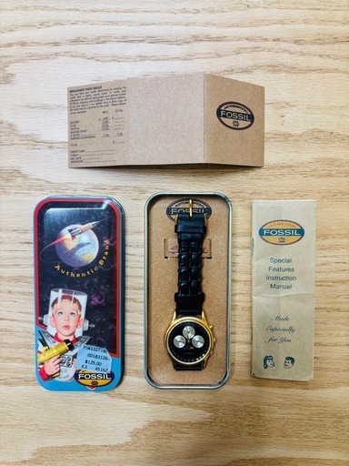 FOSSIL クロノグラフ 時計 箱付き　ヴィンテージ　レア