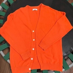 レディースL size オレンジカーディガン