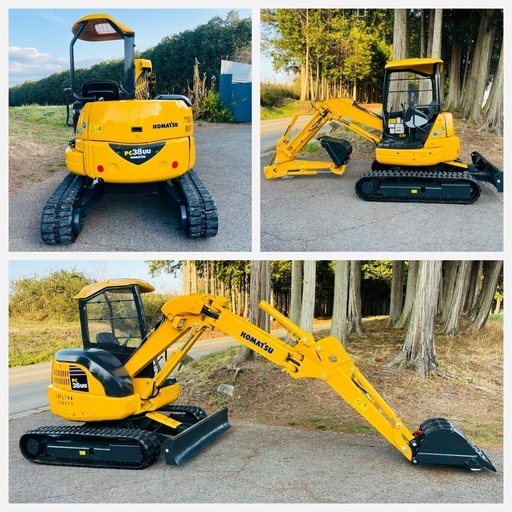 コマツ☆KOMATSU☆PC38UU-3☆ミニ油圧ショベルユンボ☆倍速☆4way