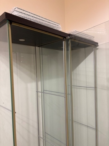 IKEA　ガラスケース　デトルフ　ブラック　2台