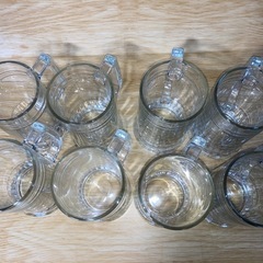 値下げ【ビールジョッキ第二弾】8本セット＋おまけ1本付きの画像