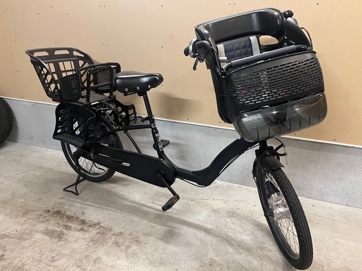 【限定出品】子供乗せ自転車 （3人）、３段 切替、おまけ付き、人気のブラック、ガレージ保管