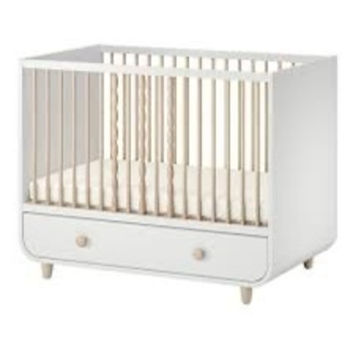 IKEA MYLLRA/ミルラ ベビーベッド 引き出し付き木製