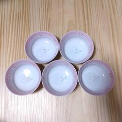 連休値下げ【新品未使用】西海陶器 清秀 桜柄 御椀と小皿のセット 5個