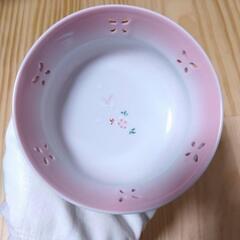 【新品未使用】西海陶器 清秀 桜柄 御椀と小皿のセット 5個の画像