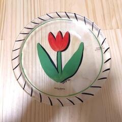 【新品未使用】KOSTA BODA ガラス皿 とペーパーセット