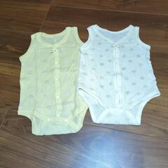 女の子用ベビー肌着60サイズ(夏用メッシュ素材)2枚