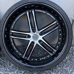 PDW ダイナミクス22インチアルミホイール☆バリ山夏タイヤ付きの画像