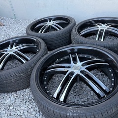 PDW ダイナミクス22インチアルミホイール☆バリ山夏タイヤ付きの画像
