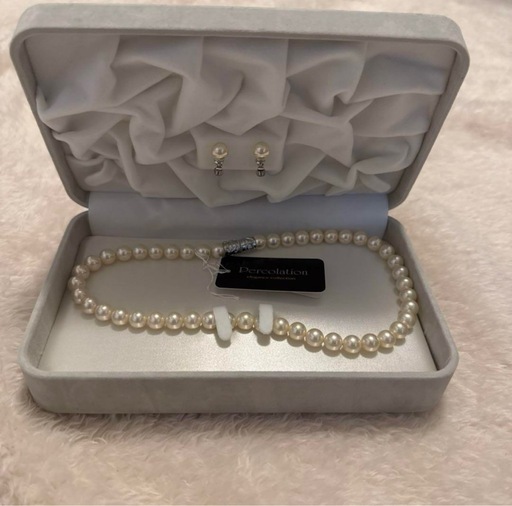 真珠のパールネックレスイヤリングセット