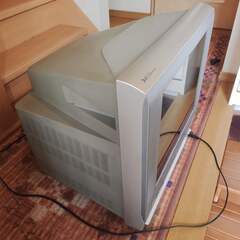 【無料／ジャンク品】テレビデオ／VHS/DVD/TV3in1／シャープVT-21DV10／アナログブラウン管／リモコン欠品の画像