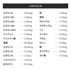 24種類の栄養素「マルチビタミン」スタミナ向上＆美容サプリメントの画像