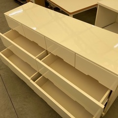 【kj113】 ニトリ 150cm幅ローチェスト 収納タンス 8杯 収納家具 洋服箪笥 大収納 クローゼット　検)一人暮らし　ファミリー　冷蔵庫　洗濯機　オフィス　事務　テーブル　ラック　収納　家具　ソファ ダイニング 食器棚 キッチンの画像