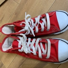 converse コンバース　赤　19センチの画像