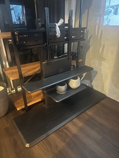 ヤマダセレクト YFST5577S シアターバー棚付テレビスタンド ブラック YFST5577S | 深井無線工業株式会社