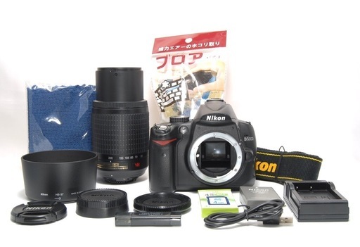望遠レンズ付き Nikon D5000 美品 届いてすぐに使える 手ぶれ補正付き