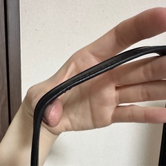 🤍ユニセックス　レザー調ショルダーバッグの画像